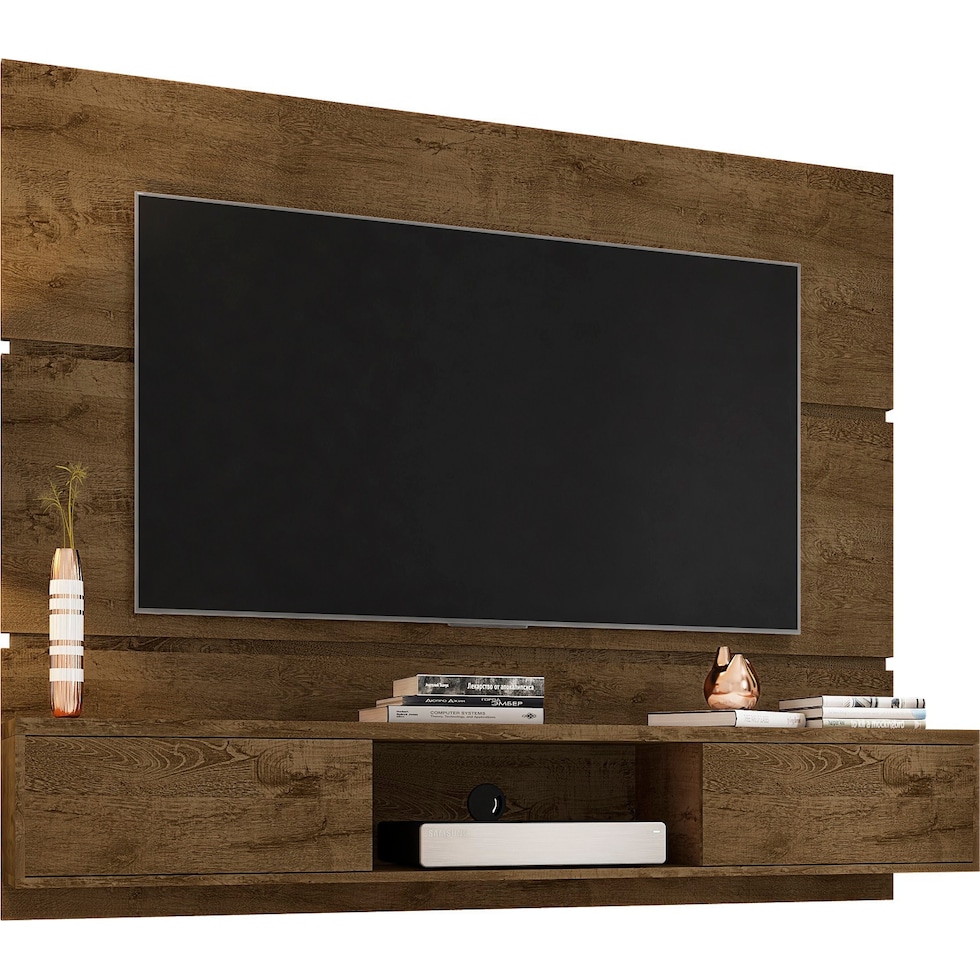 plaza dark brown entertainment wall unit   