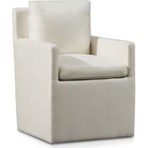 plush dining white dining chair   