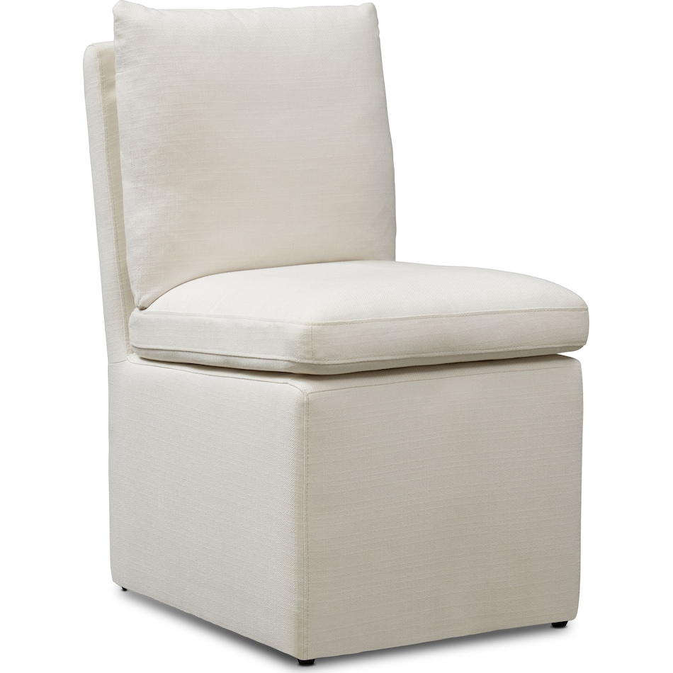 plush side chair white side chair   