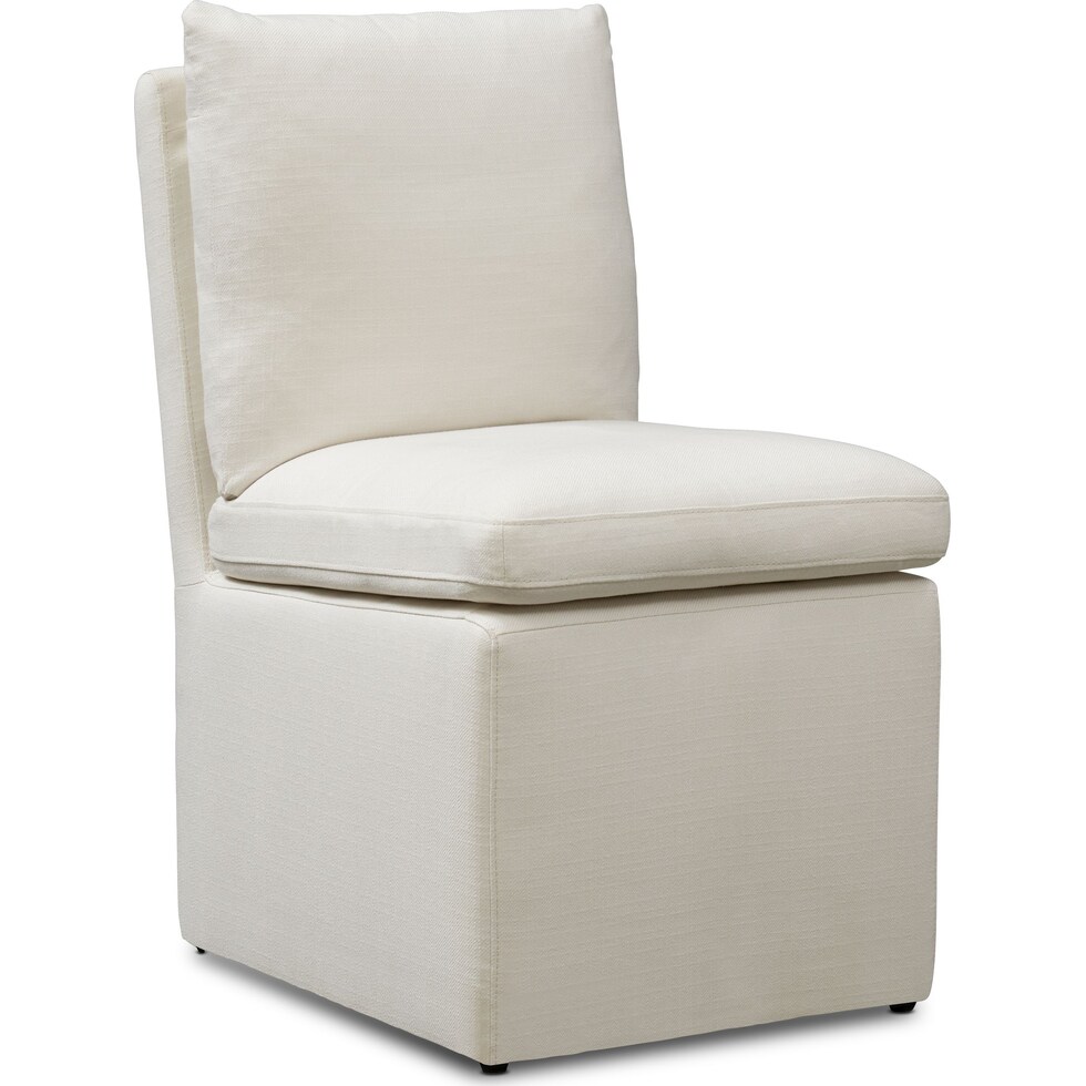 plush side chair white side chair   