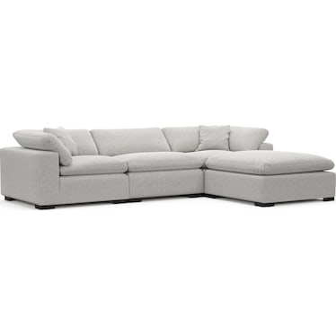 Plush 3-Piece Sofa and Ottoman