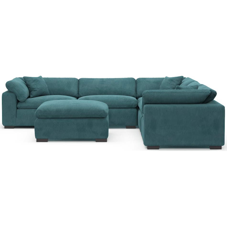 Plush 5Piece Sectional with Ottoman American Signature Furniture