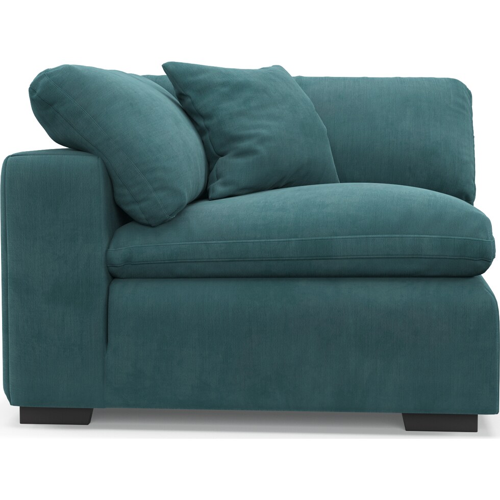 plush bella peacock corner chair   