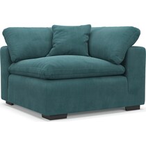 plush bella peacock corner chair   
