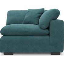 plush bella peacock corner chair   