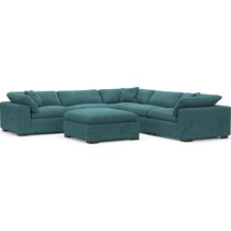 plush bella peacock sectional   