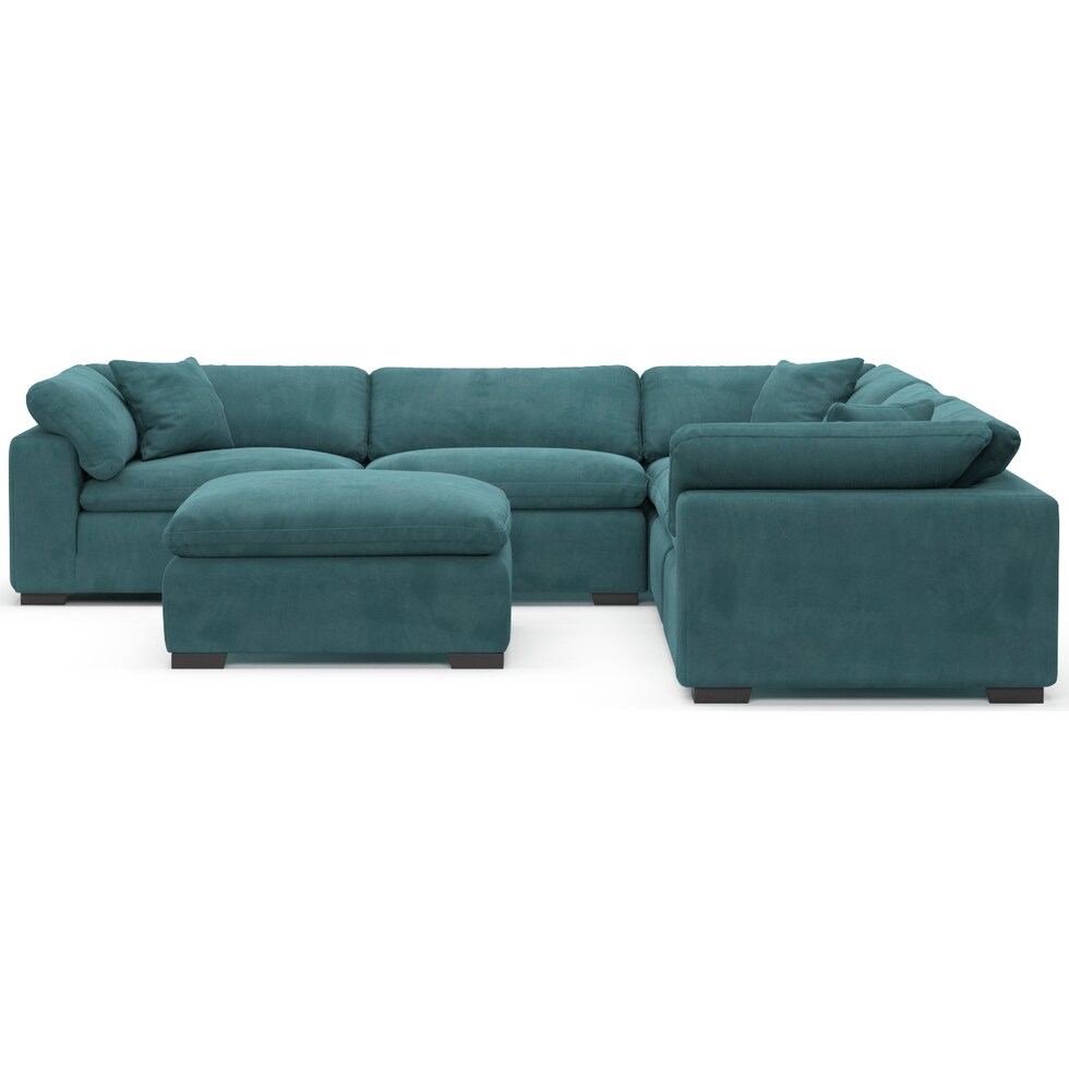 plush bella peacock sectional   