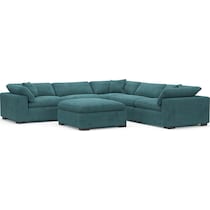 plush bella peacock sectional   