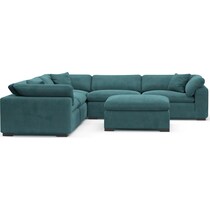 plush bella peacock sectional   