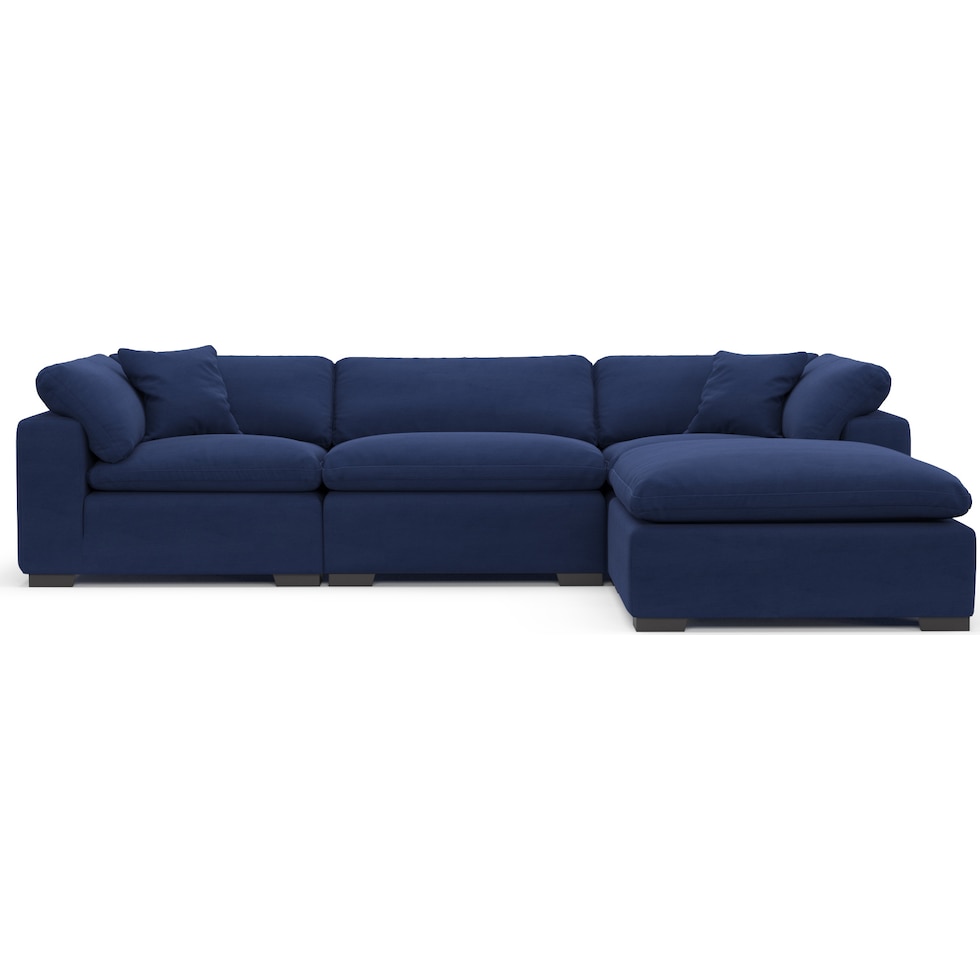 plush blue  pc living room   
