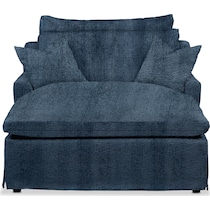 plush blue chaise   