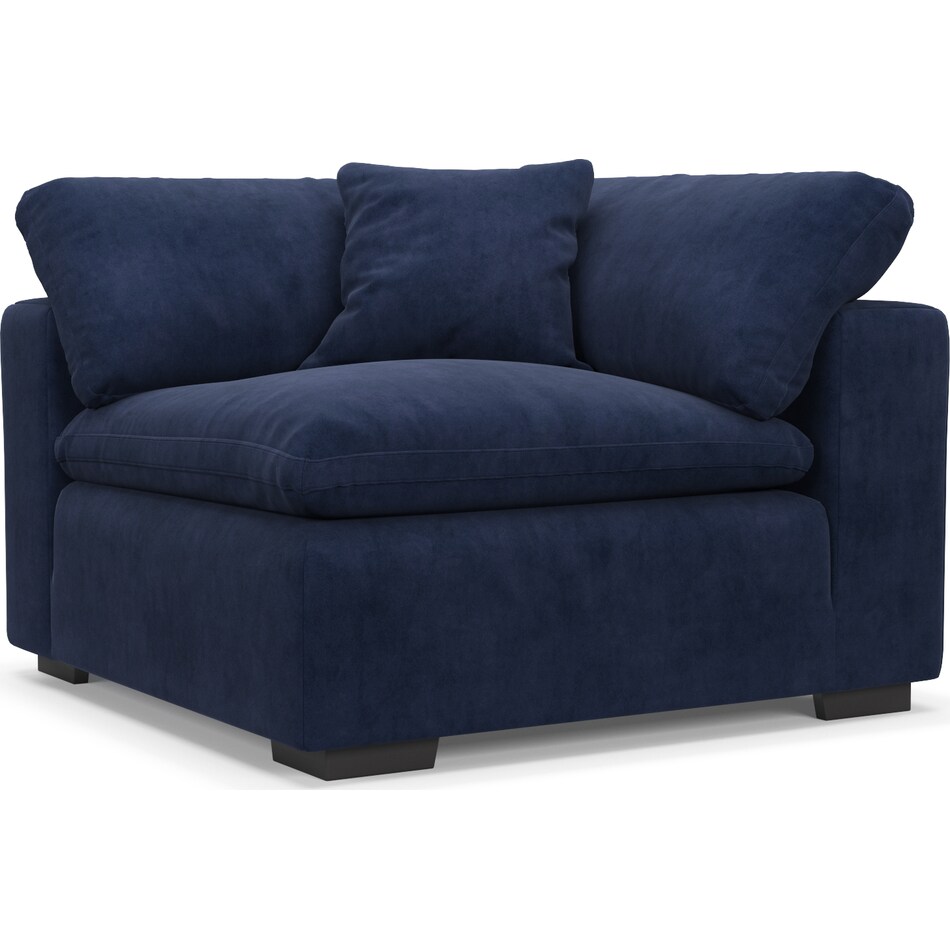 Plush Core Comfort Corner Chair Bella Navy American Signature Furniture