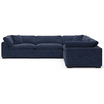 plush blue sectional   