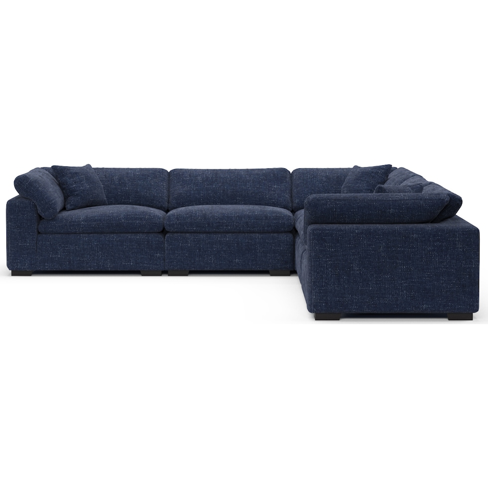 plush blue sectional   