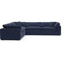plush blue sectional   