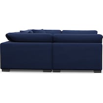 plush blue sectional   