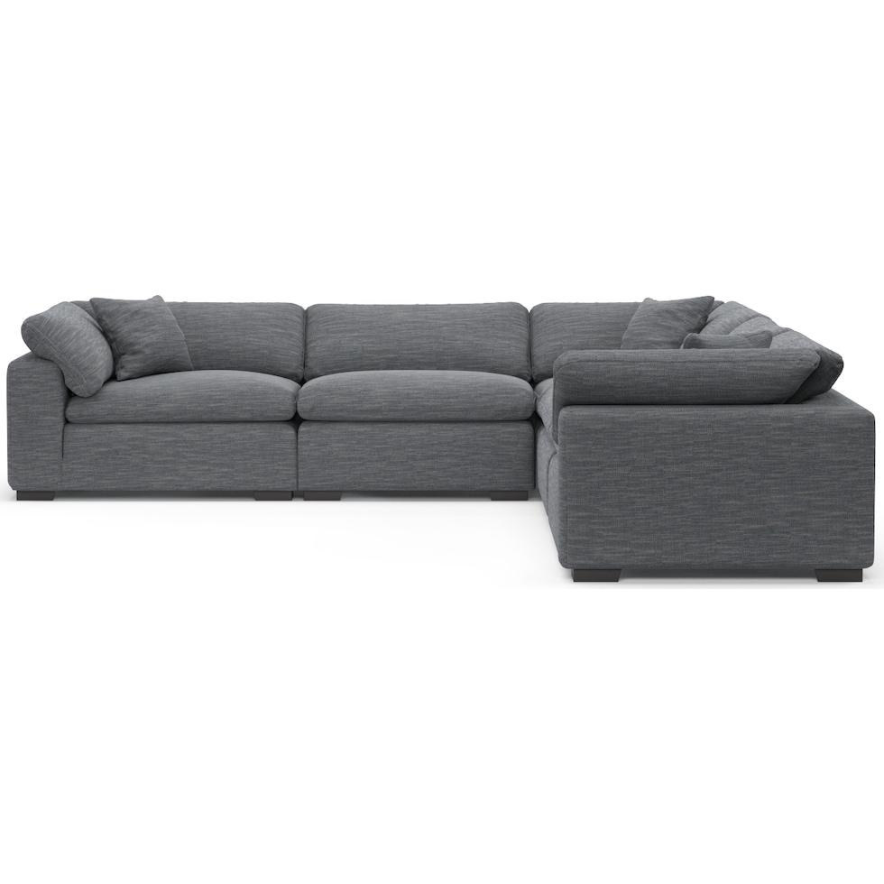 plush blue sectional   