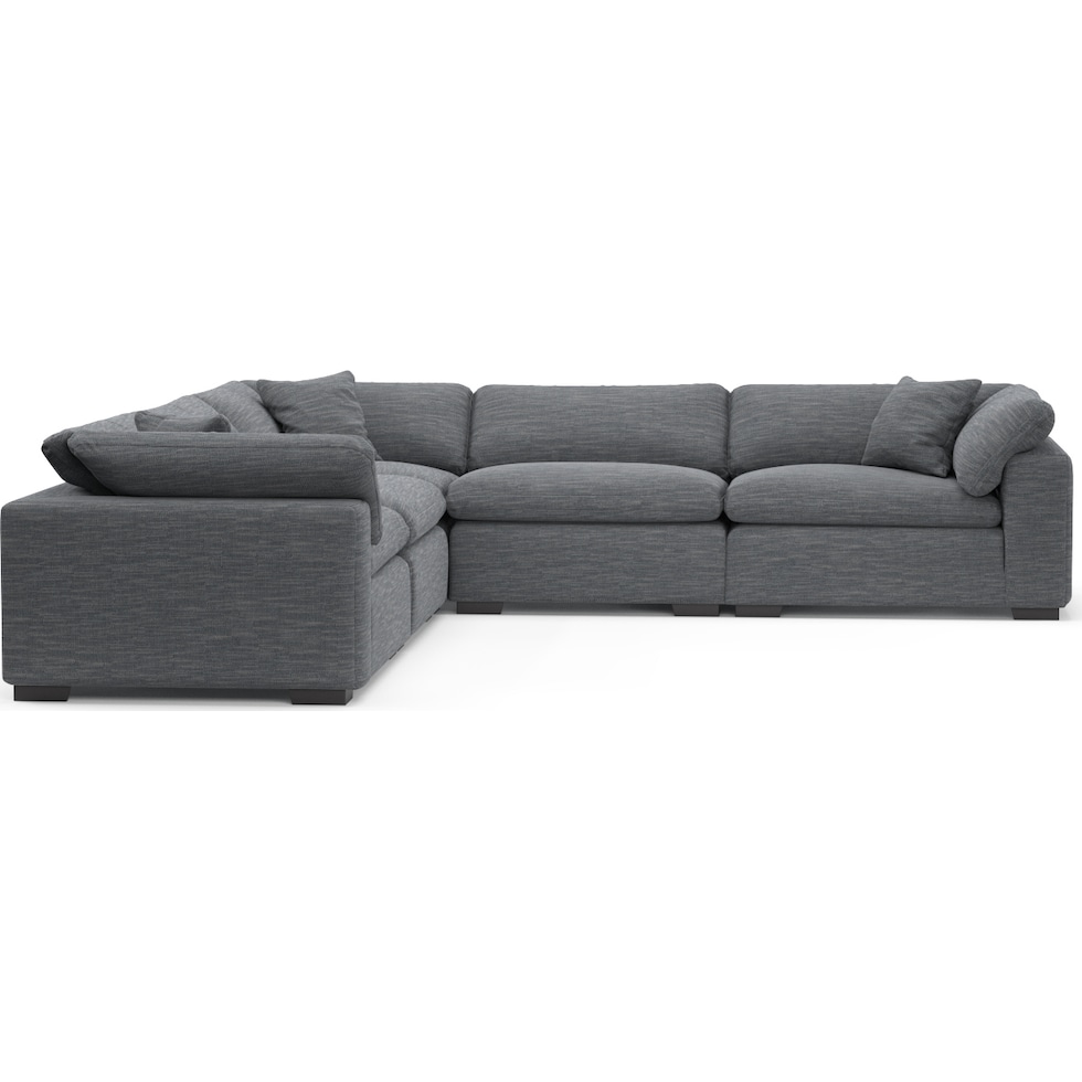plush blue sectional   