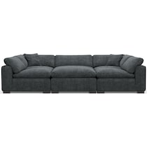 plush blue sectional   