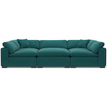 plush blue sectional   