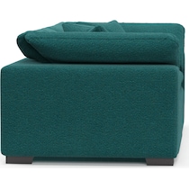 plush blue sofa   