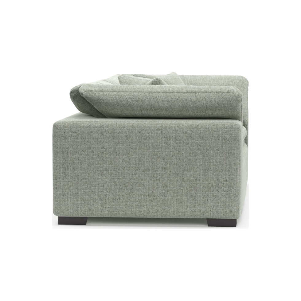 plush blue sofa   