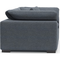 plush blue sofa   