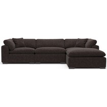 plush dark brown  pc living room   