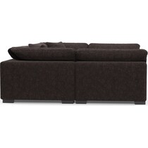 plush dark brown sectional   