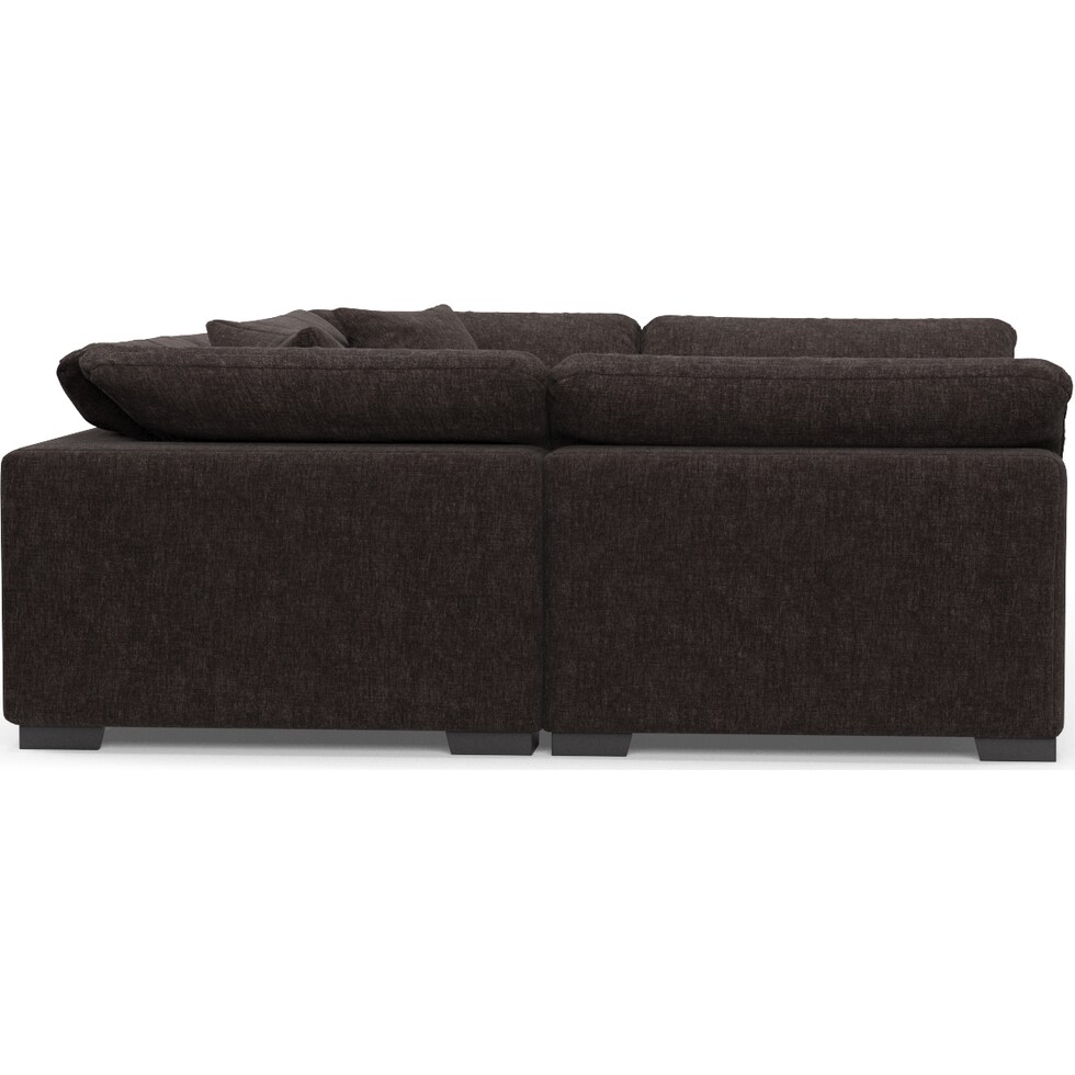 plush dark brown sectional   