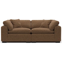 plush dark brown sofa   