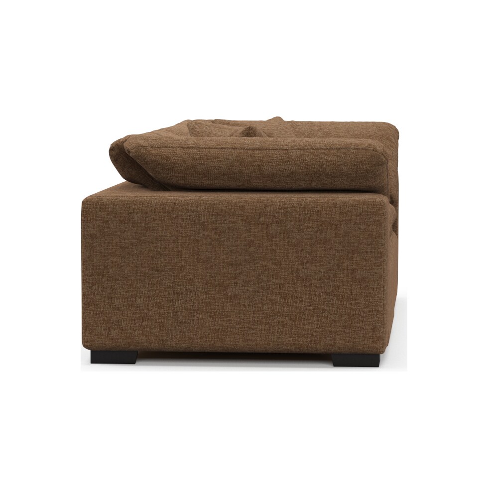 plush dark brown sofa   