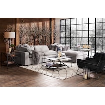 plush gray  pc living room   