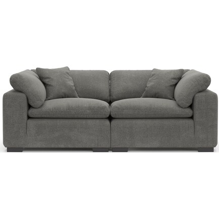 Plush Feathered Comfort 2-Piece Sectional - Living Large Charcoal