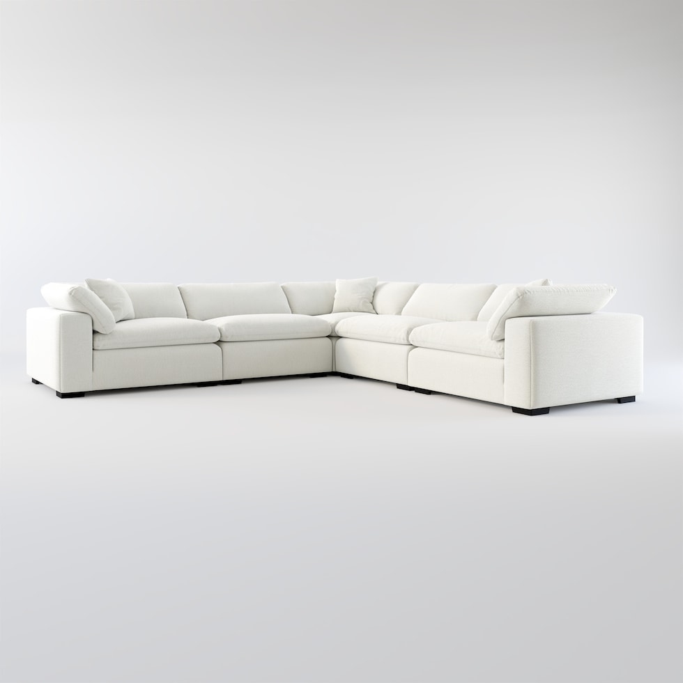 plush gray  pc sectional   