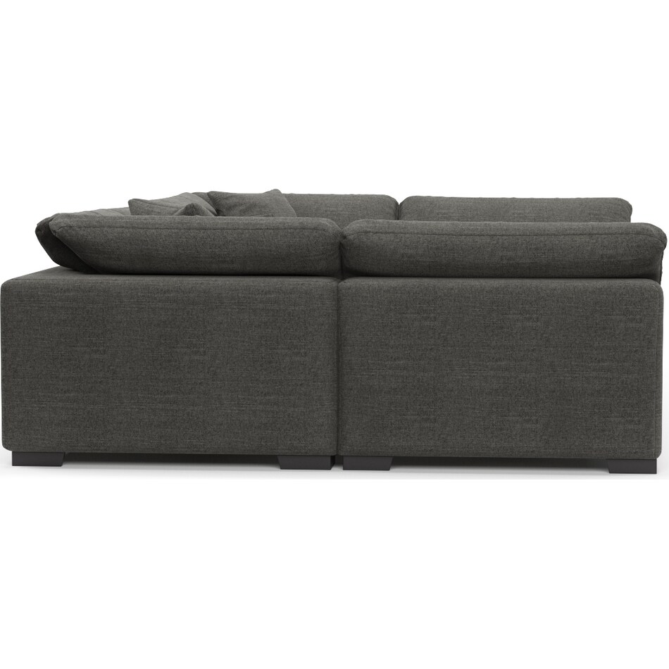 plush gray  pc sectional   