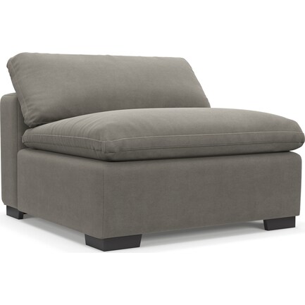 Plush Core Comfort Armless Chair-Abington Fog