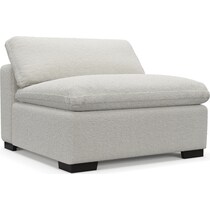 plush gray armless chair   
