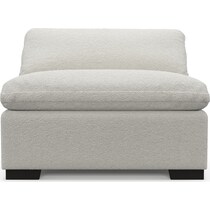 plush gray armless chair   