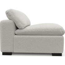 plush gray armless chair   
