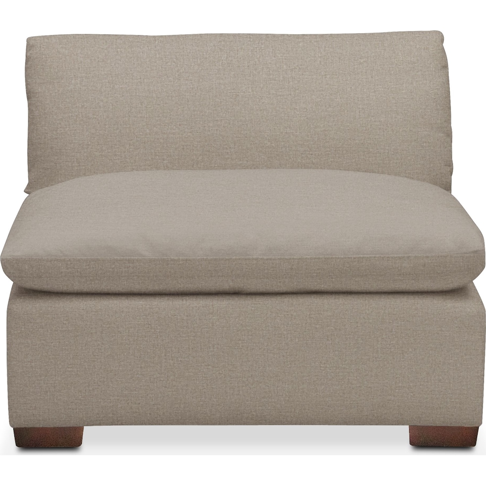 plush gray armless chair   