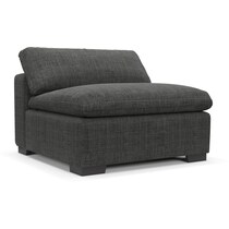 plush gray armless chair   