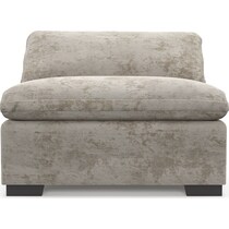 plush gray armless chair   