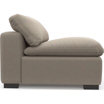 plush gray armless chair   