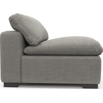plush gray armless chair   