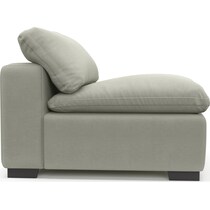 plush gray armless chair   