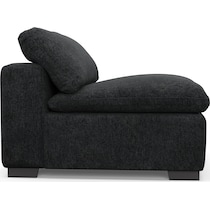 plush gray armless chair   