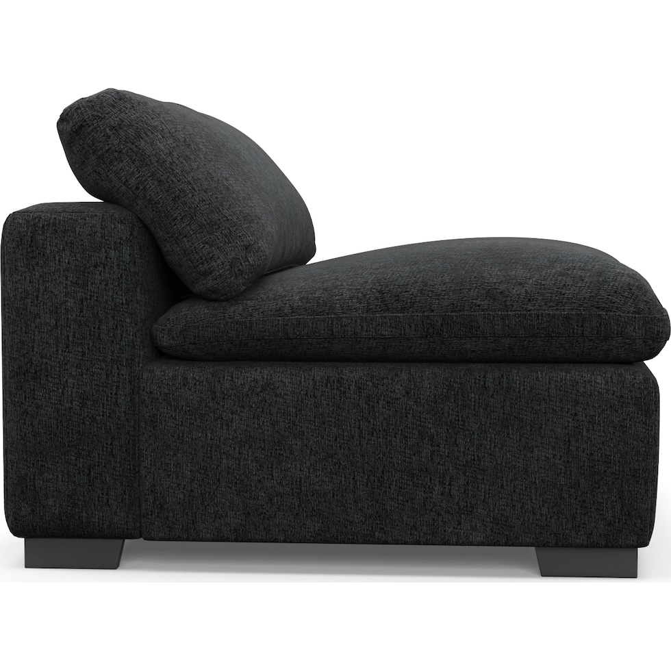 plush gray armless chair   