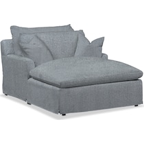 plush gray chaise   