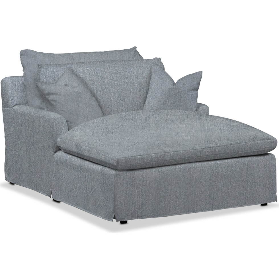 plush gray chaise   
